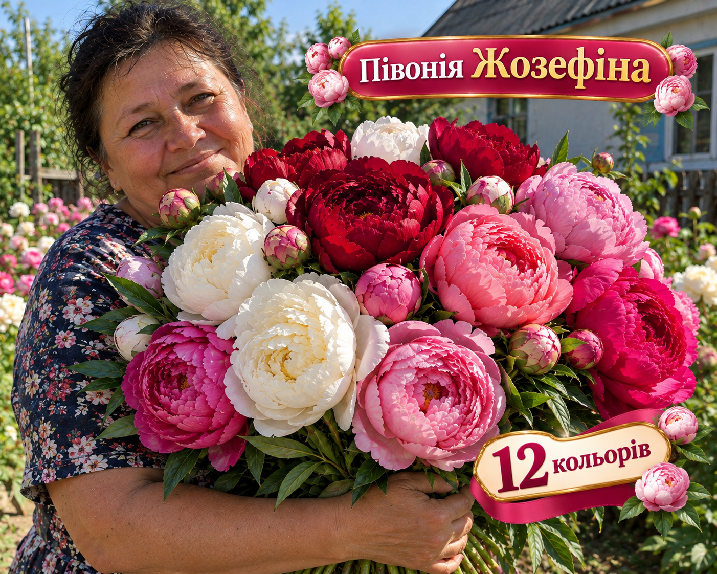 Півонія «Жозефіна»: Півонії в садовій композиції